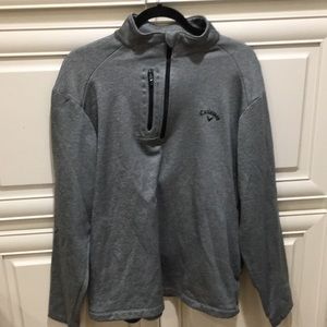 Men’s grey Callaway size L golf pullover with Zip
